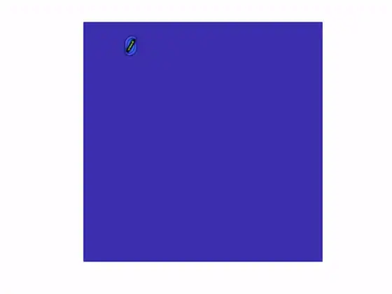 Falling elliptical cylinder simulated with the lattice Boltzmann method